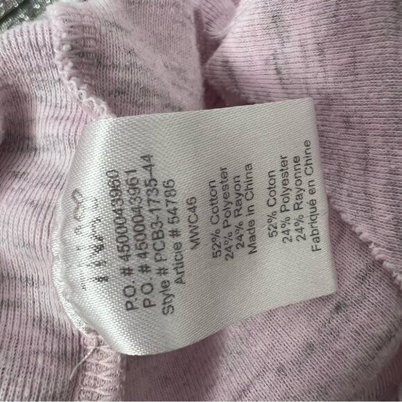 tna Aritzia pink long sleeve heathered pink grey high low sides comfy stretchy - Picture 2 of 6